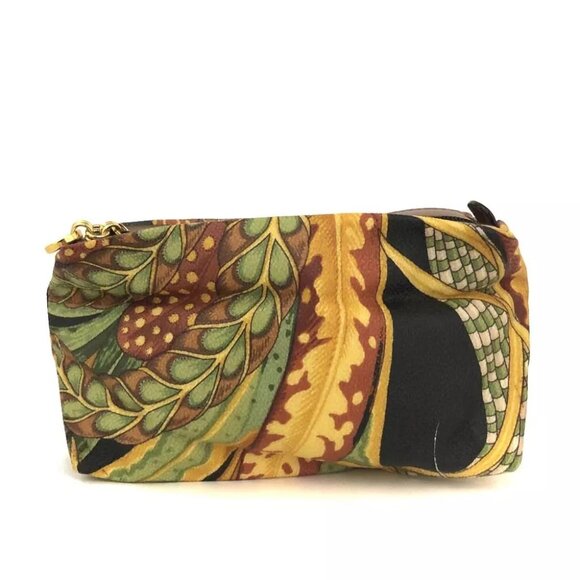Salvatore Ferragamo Plant Pattern Cosmetic Pouch Bag MultiColor/7BA0805